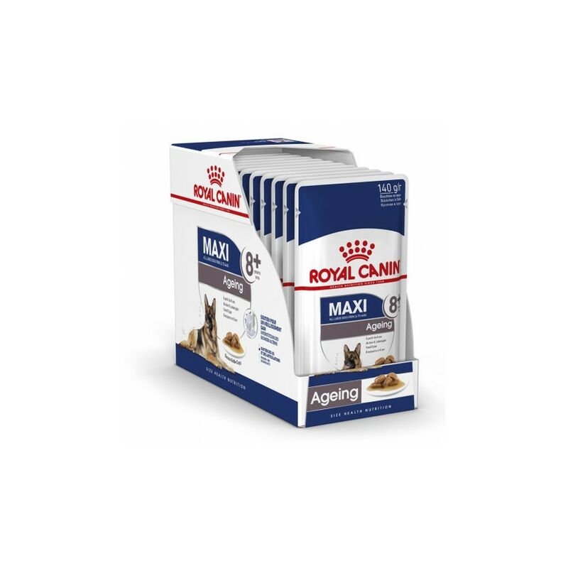 Royal Canin Maxi Ageing comida húmeda para perro en edad avanzada de razas tamaño grande Pack 10 x Bolsa de 140 gr