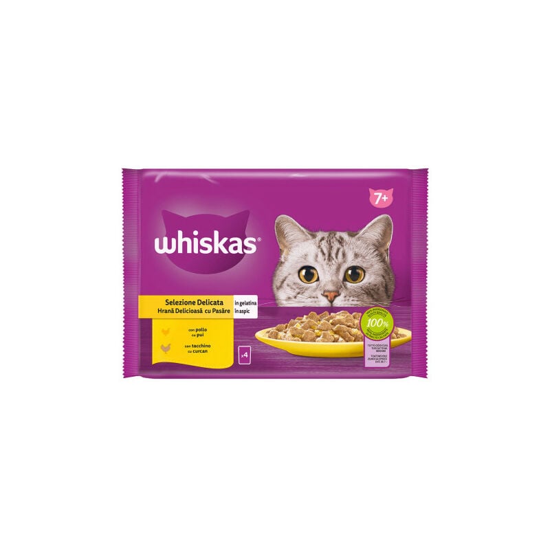 Whiskas Pack selección de aves +7 Pack 4 x bolsa de 100 gr