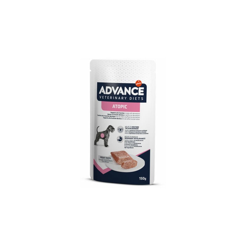 Advance Veterinary Diets atopic comida para perros multipack 8 bolsitas de 150g pack 150