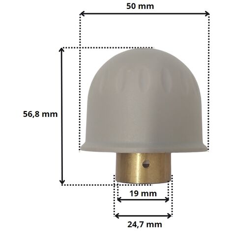 Tappo Caldaia 1/2 Femmina Con Sicurezza - Per Ferro Da Stiro, Ricambio Universale