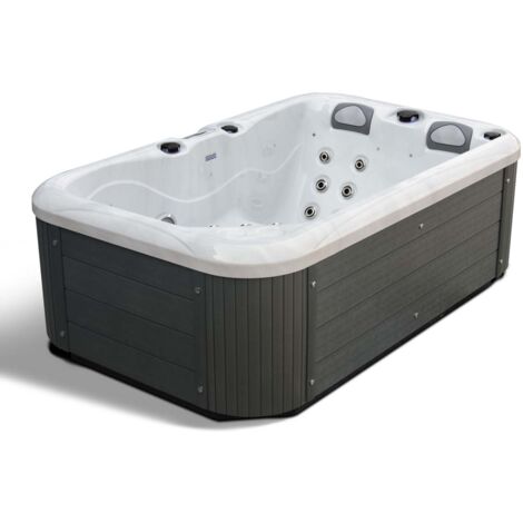 Spa acrylique ARKOS 3 places – 22 hydrojets – 720L – Ozonateur inclus – Dimensions 200 x 125 x 72 cm – Éclairage LED – Water Clip