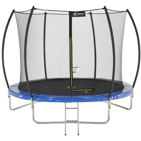 Trampoline KANGUI FPR Ø 305 cm Filet intérieur Échelle Sécurité renforcée Jardin (1/5)