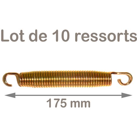 KANGUI Lot de 10 ressorts Gold 175mm pour trampoline de jardin