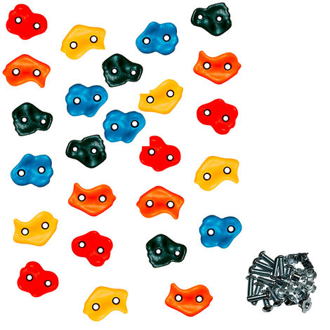 20 Prises Escalade Enfants CIMOYBAI - Multicolores, Avec Vis, Pour Mur D'Escalade Intérieur/Extérieur