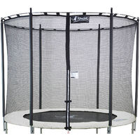Filet de protection pour trampoline rond Ø 244cm – Pack complet avec arceau en fibre de verre et attaches élastiques – Résistant aux intempéries – Kangui