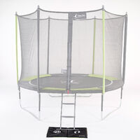 Kangui - Tapis de sol universel pour trampoline - Réversible noir ou vert - Noir