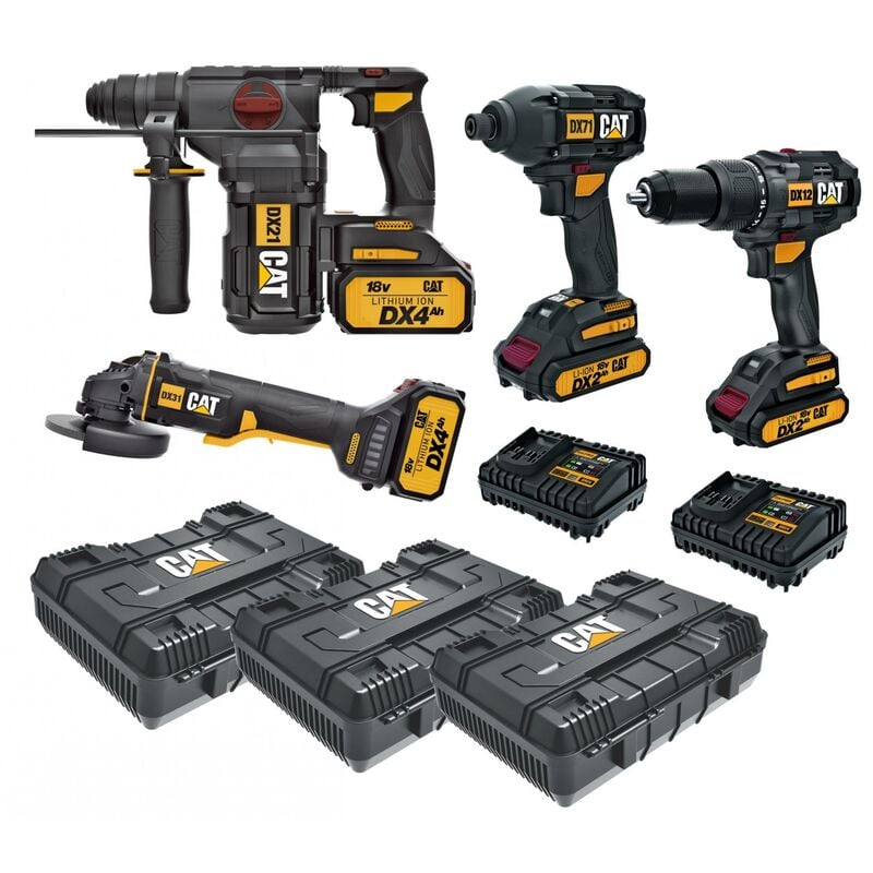 KIT HAMMER DX21 DRILL DX12 SCREWDRILL DX71 GRINDER