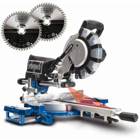 230V 10″SLIDING CROSS-CUT MITRE SAW WITH 2ND SAW BLADE Ø255MM SCHEPPACH HM254SPX