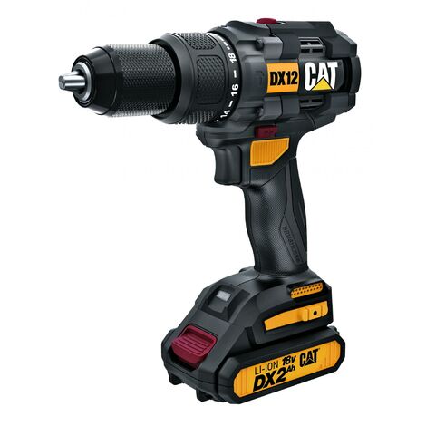 KIT HAMMER DX21 DRILL DX12 AND SCREWDRIVER DX71 18V CASES BATTERIES INCLUDED CAT