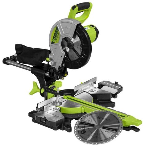 230V SLIDING MITRE SAW WOOD PLASTIC ALLUMINIUM STEEL 255MM ZIPPER ZI-KGS255DS