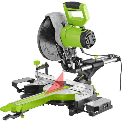 230V SLIDING MITRE SAW WOOD PLASTIC ALLUMINIUM STEEL 255MM ZIPPER ZI ...