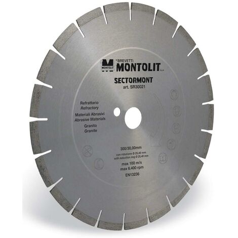 DIAMOND DISC 550 MM FOR REFRACTORY ABRASIVE MATERIALS GRANITE PORPHYRY MONTOLIT SECTORMONT SR55032