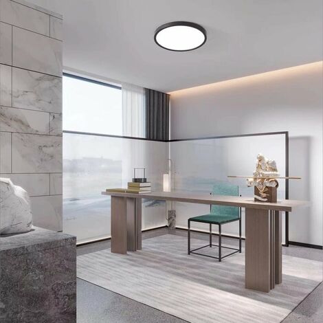 balcon YOHAYO Plafonnier LED 24 W 2200 lm Ø 32,5 cm pour salon chambre à coucher blanc neutre 4000 K couloir cuisine