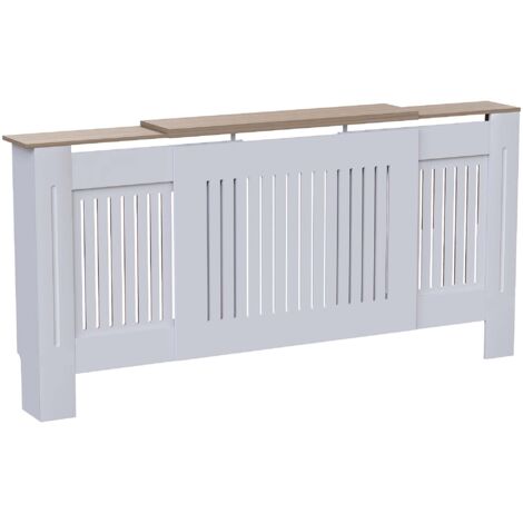 Home Discount – Cache-radiateur moderne en MDF réglable – Blanc – Dimensions H 83 x L 140–204 x P 19 cm – Circulation fluide de chaleur