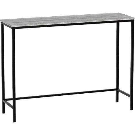 Brooklyn Table Console Industrielle en Bois Meuble d’Entrée Salon avec Étagère, Gris (1/5)