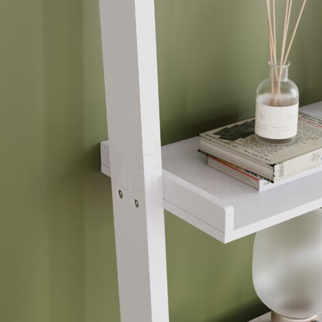White 5 tier ladder shelf hotsell