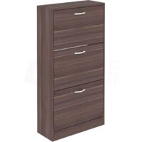 3 Schubladen Schuhschrank Flur Aufbewahrung Schrank Stehschrank, Walnuss