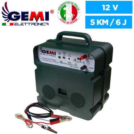 Komplettes Kit Für Den Weidezaun : 1 x Weidezaungerät Doppelstromversorgung 12V (Batterie) / 220 / 230 V Bis 5 Km Elektrozaun B12/2 + 1 x Weidezaunlitze 500 Mt 6 mm² + 100 St. Isolatoren Holzpfählen
