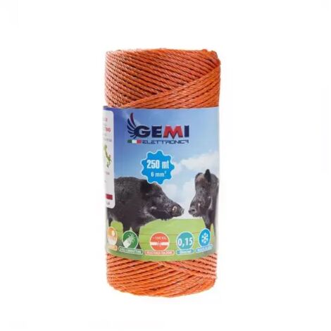 Weidezaunlitze Für Den Weidezaun 250 Mt 6 Mm² Litze Weidezaunseil Elektrozaun Für Schafe Rinder Schweine Wildschweine Und Rehe Gemi Elettronica