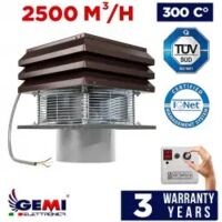 Rauchsauger Für Runden 25 Cm Kamin Schornstein Ventilator Abzugsventilator Abgasventilatoren Schornsteinaufsatz Zugverstärker Thermokamin Industriehauben Basicmodell Grill Von Gemi Elettronica