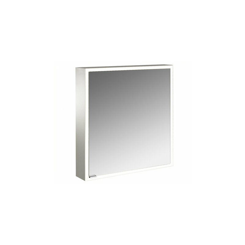 Emco Blanco Gabinete espejo 600 mm 1 puerta modelo montaje ip20 aluminio 60 cm asis prime armario con iluminado superficie bisagra la derecha 600mm 949705160