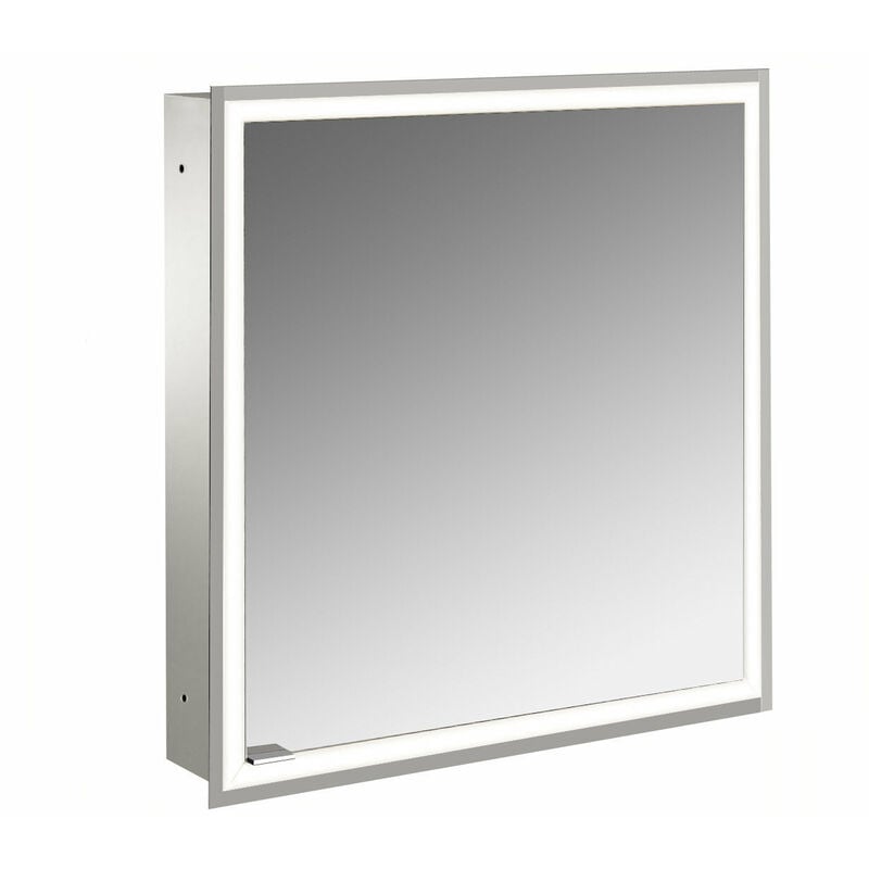 Emco Asis Prime uparmario con espejo 600 mm 1 puerta chrom armario iluminado modelo empotrado tope derecho 600mm cumplimiento carcasa 949705070