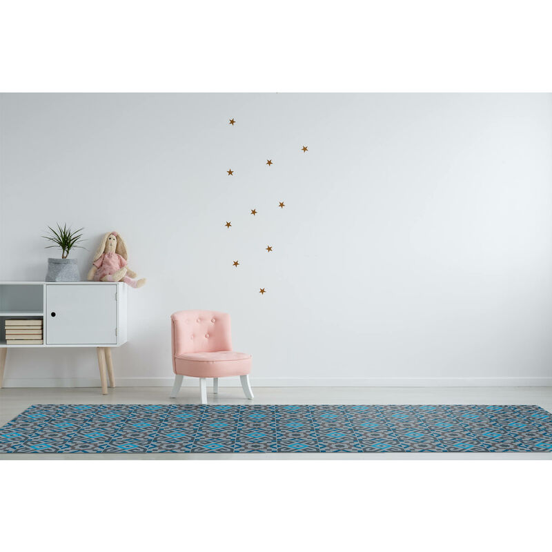 Bunter künstlerischer Küchenteppich, Waschküche, Bodenmatte, rutschfeste  Gummimatte für drinnen und draußen, 60 x 160 cm