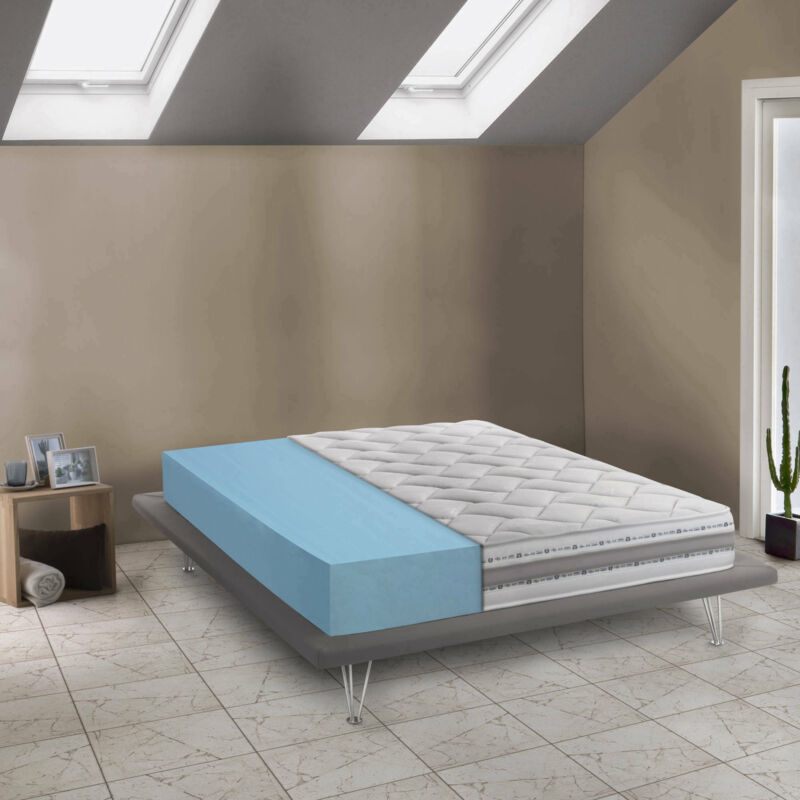 Kaufen Sie Dmora Ines quadratische und halbe Matratze, Memory Foam und  Gel-Matratze mit 9 verschiedenen Zonen, 100% Made in Italy, Anti-Milben und  hypoallergen, cm 120x190 h27 zu Großhandelspreisen