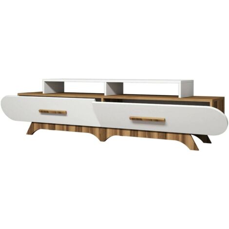 Dmora TV-Schrank Sinope 180cm - Niedriges Sideboard In Eiche & Anthrazit