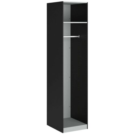 Dmora Kleiderschrank Manaslu - Begehbare Garderobe, 180x50x205 Cm, Weiß/Grau, Mit Vorhang