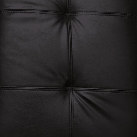 Dmora Pouf-Behälter aus Kunstleder, Farbe schwarz, Maße 84 x 49 x 44 cm