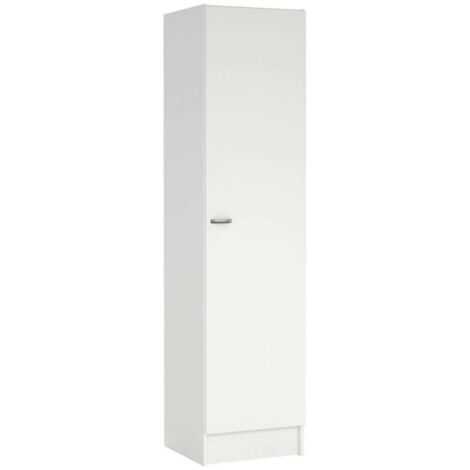 Dmora Säulenschrank für Küche, weiße Farbe, Maße 49 x 200 x 47 cm