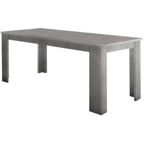 Dmora Ausziehbarer Esstisch, Made in Italy, Moderner Tisch mit Verlängerungen, Ausziehbare Konsole, 140 / 190x90h75 cm, Farbe Aschgrau