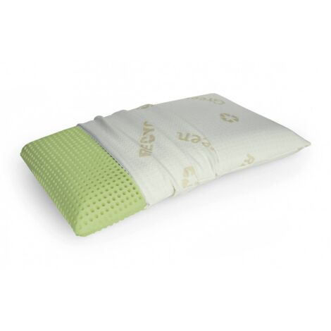Talamo Italia Talamo Italia Kissen fürs Bett, 100 % Made in Italy, Kissen aus Organic Green Memory, perforierter und umweltfreundlicher Kissenbezug, 73 x 43 x 14 cm