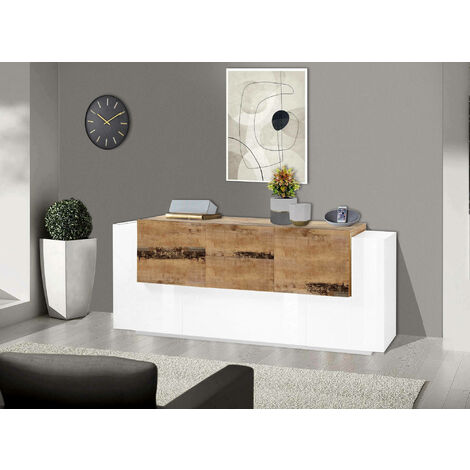 Dmora - Kommode 2 und Küchen-Sideboard, Schubladen, Küchen-Sideboard mit 5 Wohnzimmer-Buffet, Türen Dbaian, 100