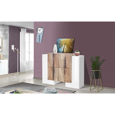 Dmora - Kommode mit Türen, % 100 Küchen-Sideboard 6 Dfiorin, Italy, cm in Wohnzimmer-Buffet, Made