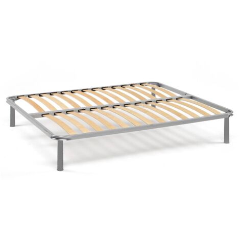 Dmora - Doppelbettboden Dgome, Orthopädische Basis aus Birkensperrholz mit 13 Latten, 100% Made in Italy, Cm 140x200h 34 (1/3)