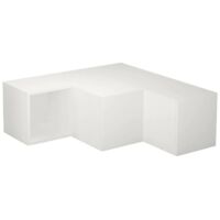 Dmora - Fernsehschrank Dfallett, Ständer für Wohnzimmerfernseher, Niedriges Wohnzimmer-Sideboard, TV-Ständerbasis, 90x92h32 cm, Weiß