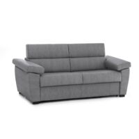 Dmora - 2-Sitzer festes Sofa Quirina, Lineares Sofa für Wohnzimmer, gepolstert, abnehmbarer Bezug, 100 % Made in Italy-Qualität, 185x95 h100 cm, Grau