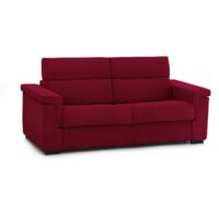 Dmora - 2-Sitzer Schlafsofa Tenna, Schlafsofa fürs Wohnzimmer, gepolstert, abnehmbar, 100 % Made in Italy-Qualität, 185x95 h100 cm, Rot