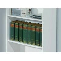 Bücherregal mit drei Regalen, weiße Farbe, 60 x 110 x 30 cm