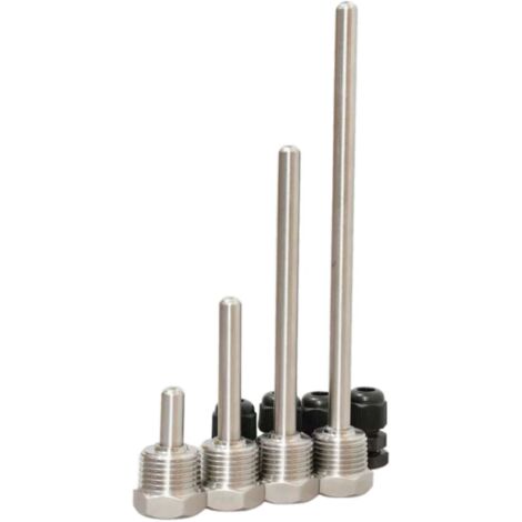 Edelstahl-Tauchhülse Mit Tri-Clamp 50,5 Mm – 304, Für Thermoelement, 30–500 Mm Eintauchtiefe, Für Hausbrauerei