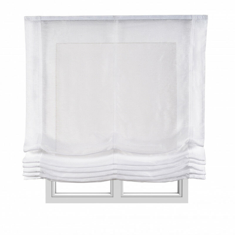 Estor Traslúcido Premium, Estor enrollable decorativo con acabados  metálicos Blanco, 160 x 180 cm