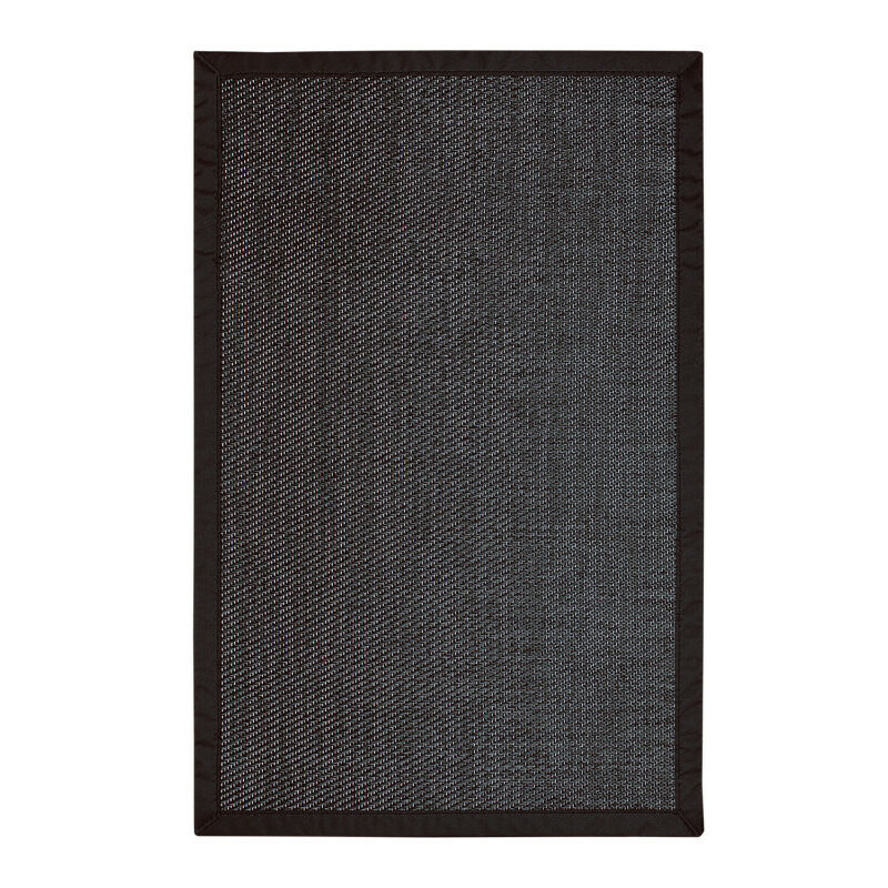 Alfombra vinílica Deblon con Ribete, alfombra de PVC antideslizante y resistente Negro, 60 x 90cm