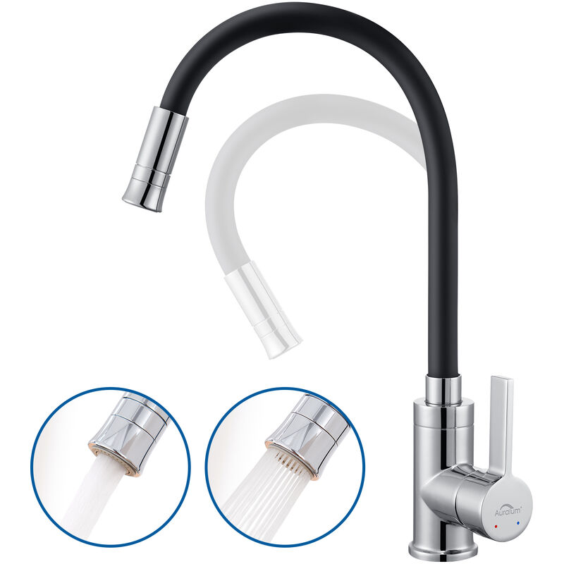 360° Küchenarmatur Wasserhahn Schwarz flexible Spültischarmatur Mischbatterie 360° Küchenarmatur Wasserhahn Schwarz flexible Spültischarmatur Mischbatterie