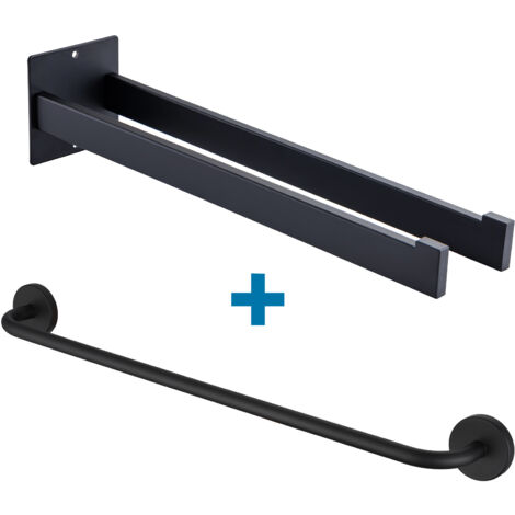 Badezimmer-Zubehör-Set Edelstahl – Handtuchhalter, Stange, Haken & Toilettenpapierhalter, 5-teilig, 60 Cm
