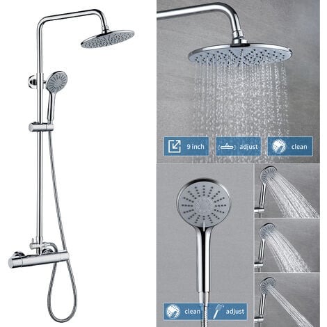 Modernes Unterputz-Duschsystem Duschset 5 wassersparende Kopfbrausen zur Wahl 