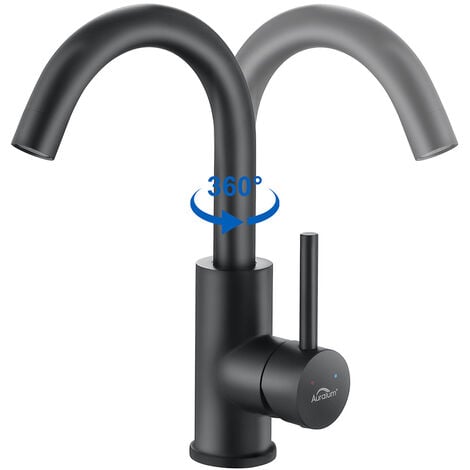 Auralum Badarmatur Wasserhahn Bad Modern Waschbecken Mischbatterie Einhebelmischer Waschtischarmatur Armatur für Badezimmer