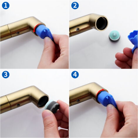 Badarmatur 360° Drehbar Auslauf Hochdruck Wasserhahn Waschbecken Mischbatterie Waschtischarmatur Einhandmischer fürs Badezimmer, Gold