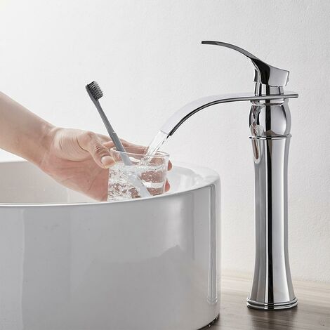 Auralum Waschtischarmatur  Bad Armatur Einhebelmischer Mischbatterie Waschbeckenarmatur für Badezimmer